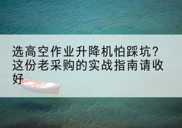 益阳高空作业升降机厂家推荐-选高空作业升降机怕踩坑？这份老采购的实战指南请收好